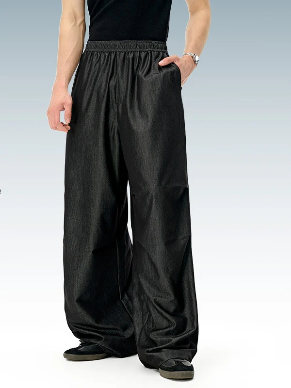 Faux Denim Quick-drying Cooling Sensation Wide Leg Pants