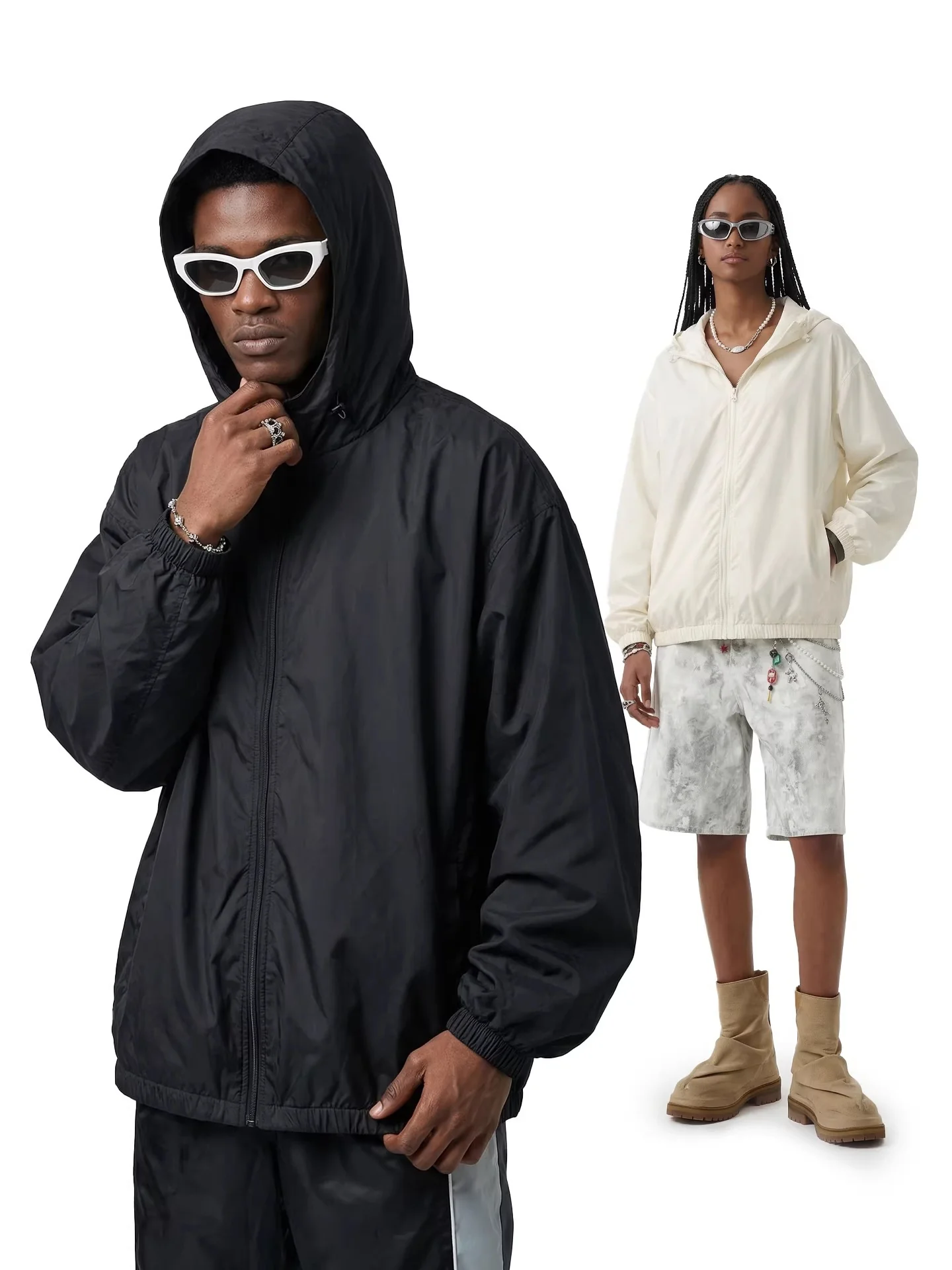 Outdoor Hooded Zipper Sunscreen Coat - Image 4