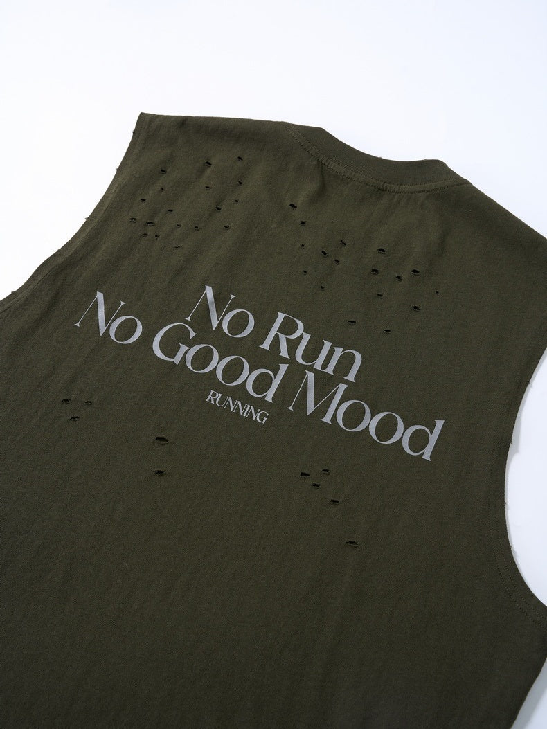 Hole Running Reflective Printed Tank Tops - Image 11