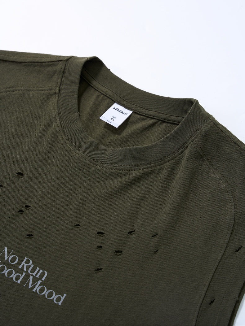 Hole Running Reflective Printed Tank Tops - Image 9