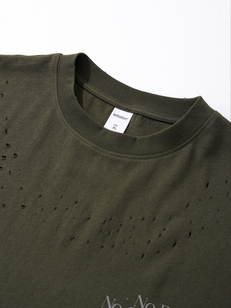 Hole Reflective Sports Breathable Loose-fit T-shirts - Image 11