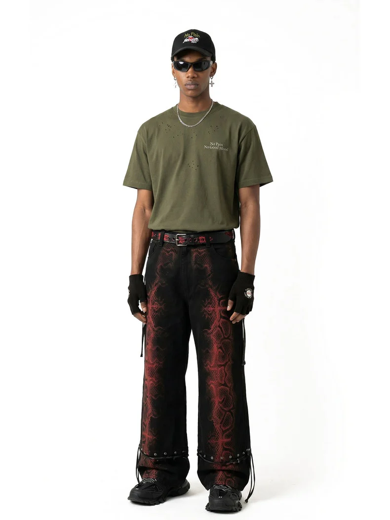 Hole Reflective Sports Breathable Loose-fit T-shirts - Image 2