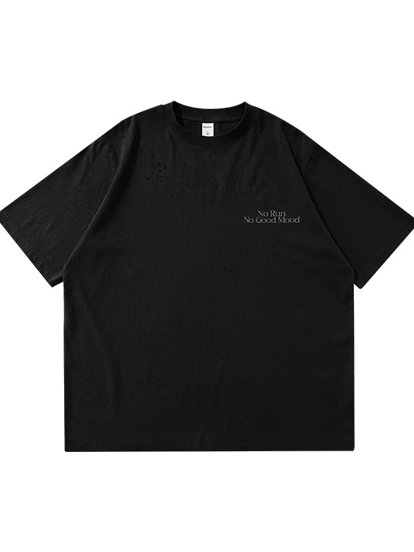Hole Reflective Sports Breathable Loose-fit T-shirts - Image 9