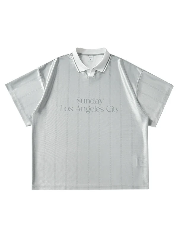 Retro Stripes Color-blocked Polo Shirt - Image 10