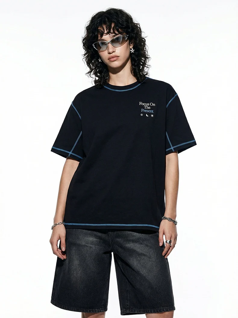 Color-blocked Loose-fit T-shirts - Image 5