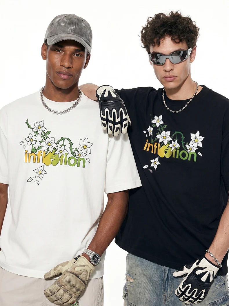 Floral Loose-fit T-shirts
