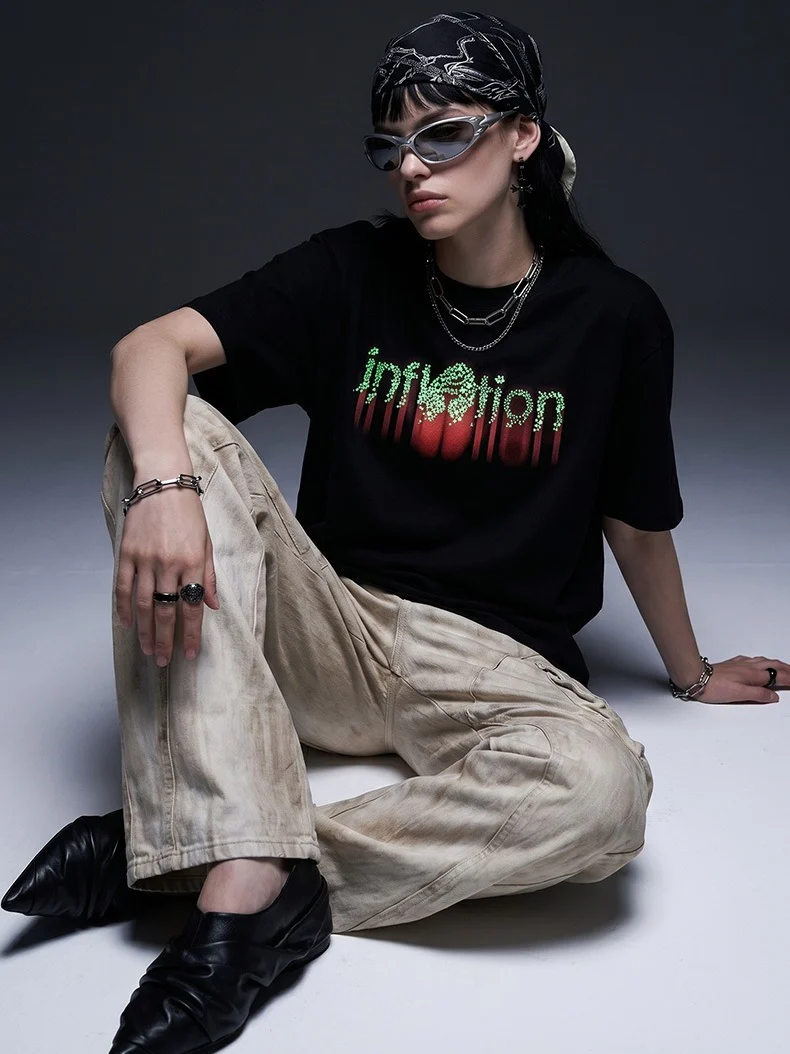 Letter Printed T-shirts - Image 4