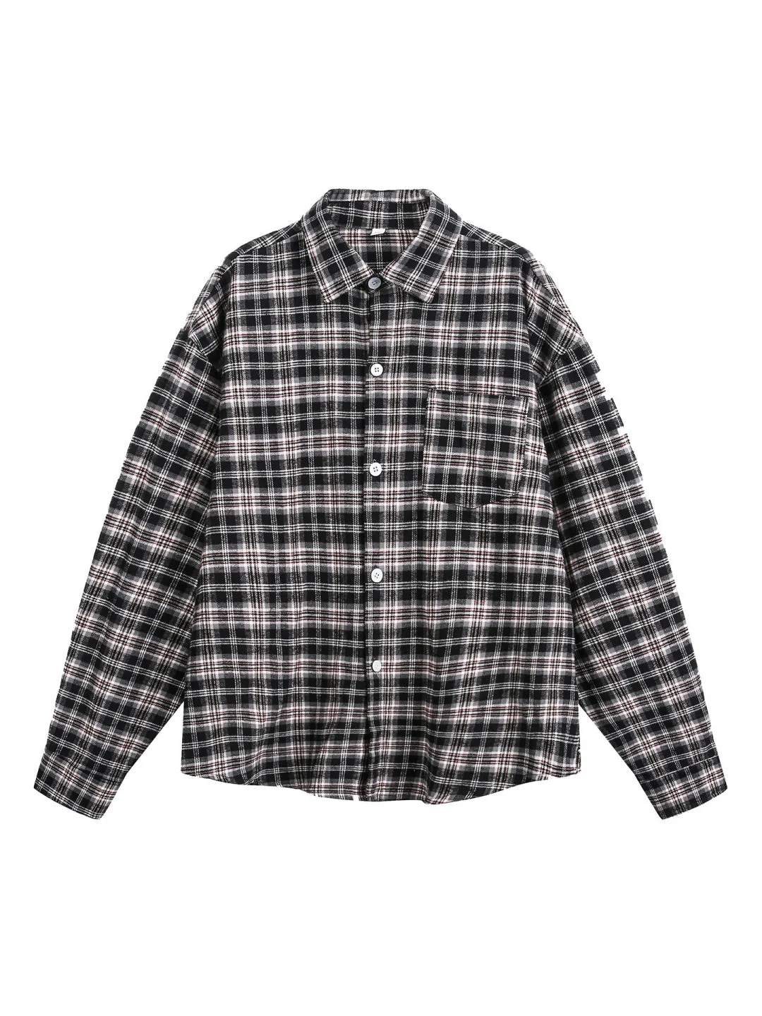 Liber Autumn Men's Color matching Plaid Shirts - Image 6
