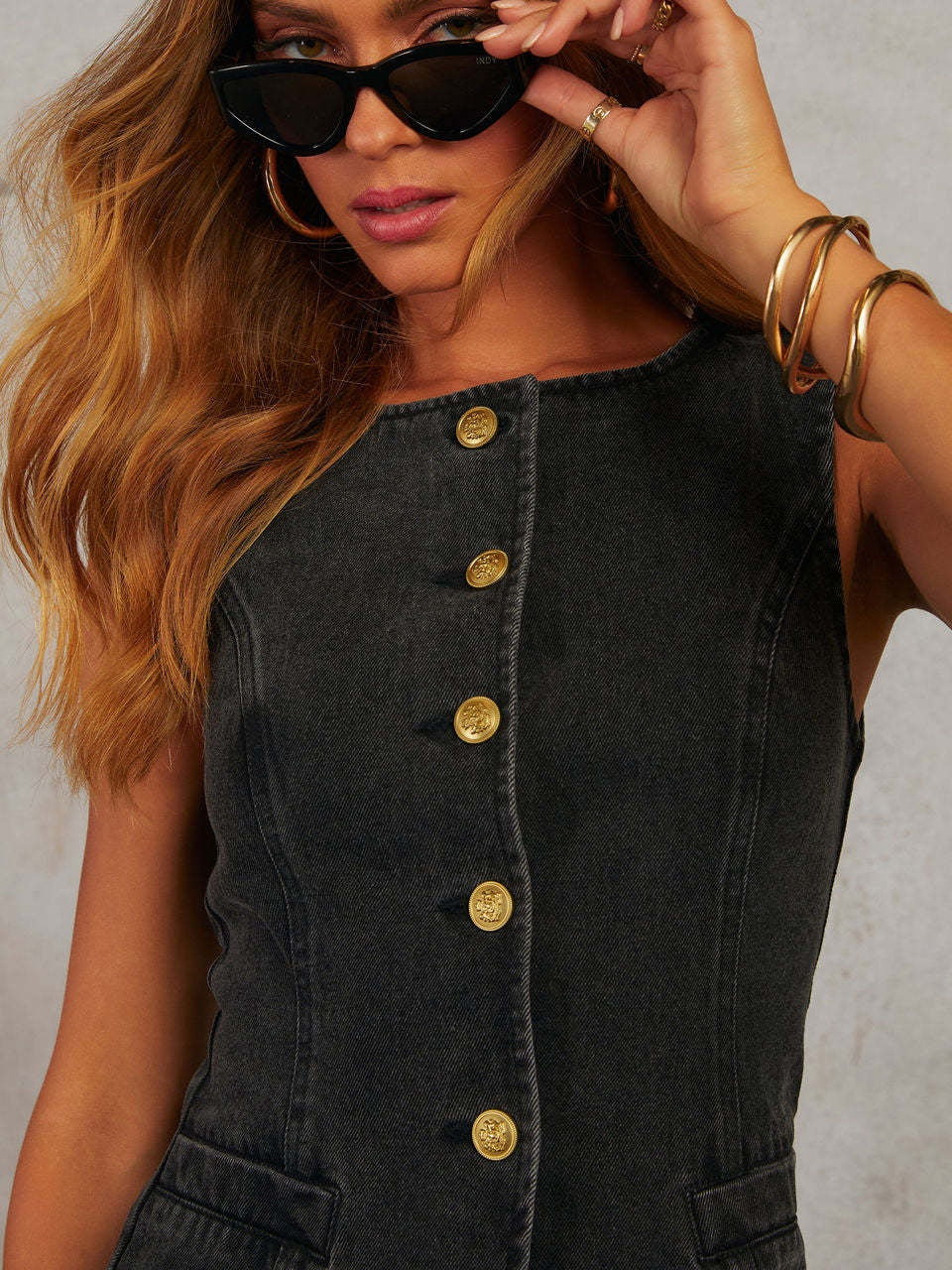 Denim Vest Wide-leg Long Two-piece Set - Image 10