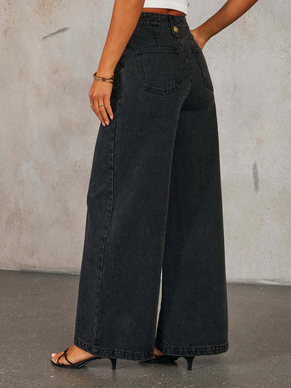 Denim Vest Wide-leg Long Two-piece Set - Image 14
