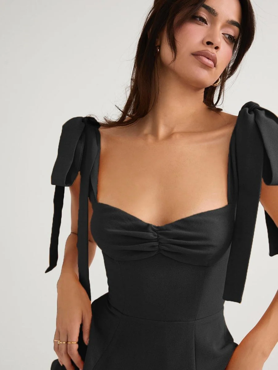 Lace Up Slit Bridesmaid Cocktail Party Maxi Dresses - Image 10