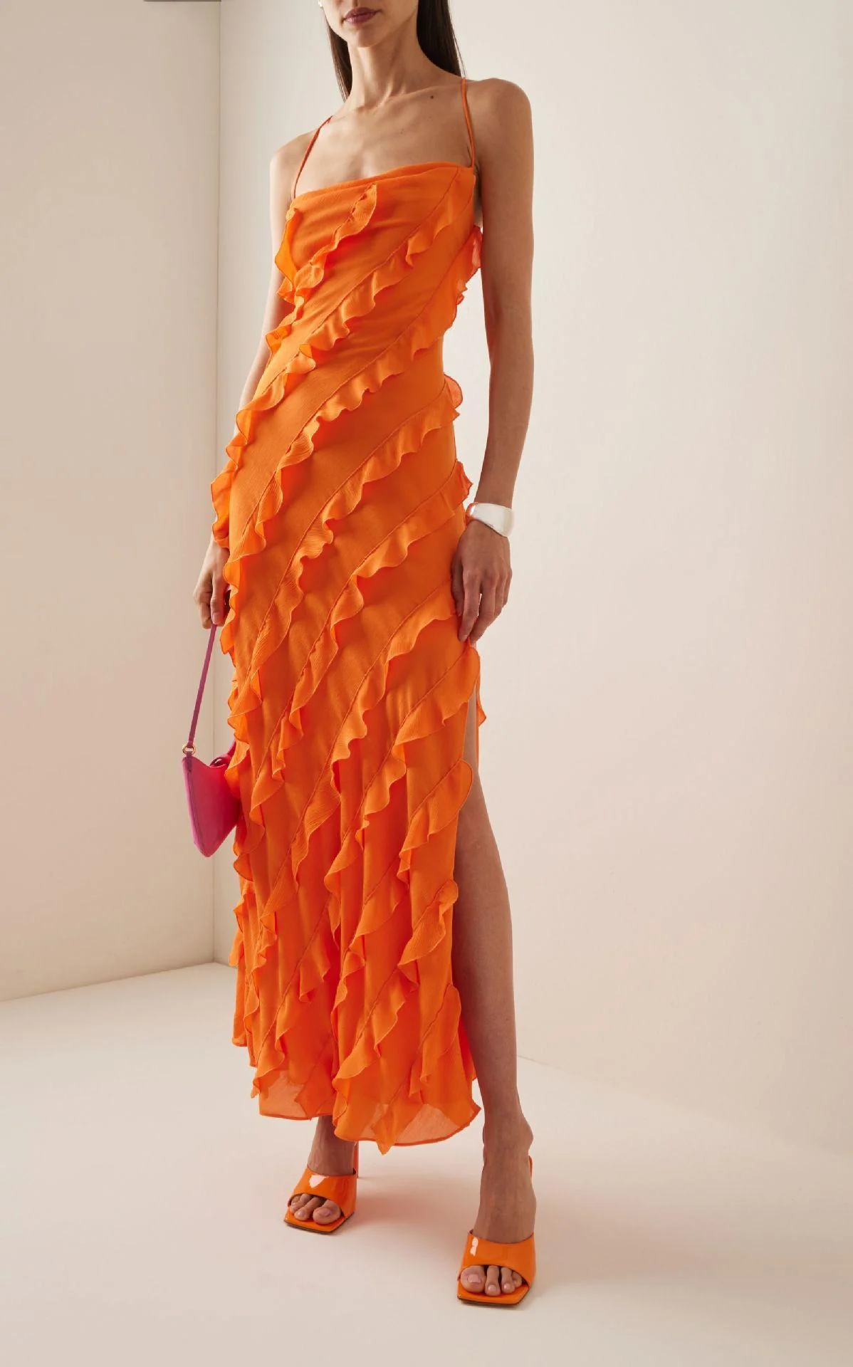 Wood Ear Slit Camisoles Formal Dress Maxi Dresses - Image 8