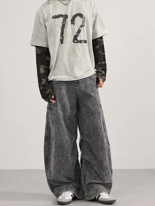 Liber Autumn Neutral wear Pocket decoration Other Cargo Trousers - Image 2