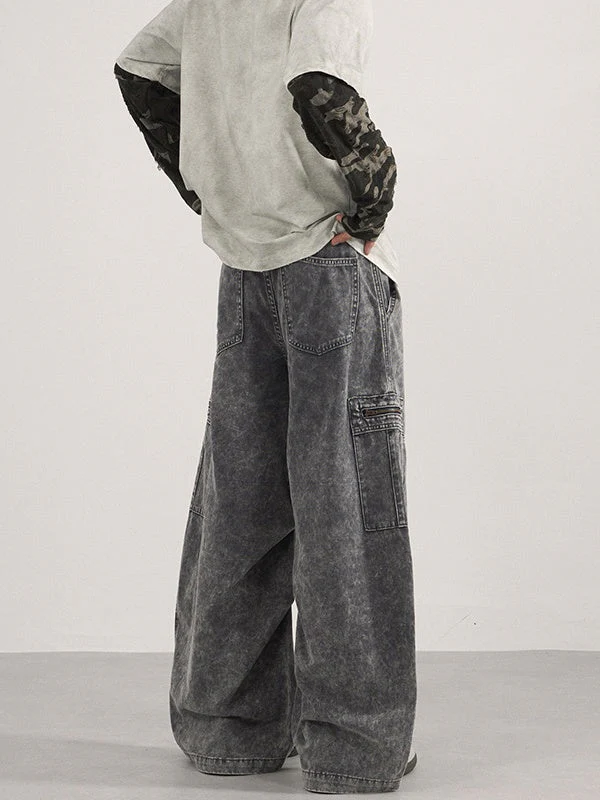 Liber Autumn Neutral wear Pocket decoration Other Cargo Trousers - Image 3