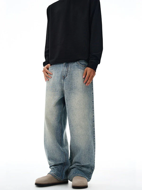 Liber Autumn Men's Pocket decoration Jeans