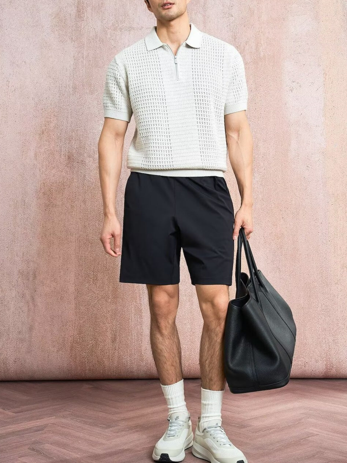 Old Money Style Hollow Out Slim-fit Polo Shirts - Image 4