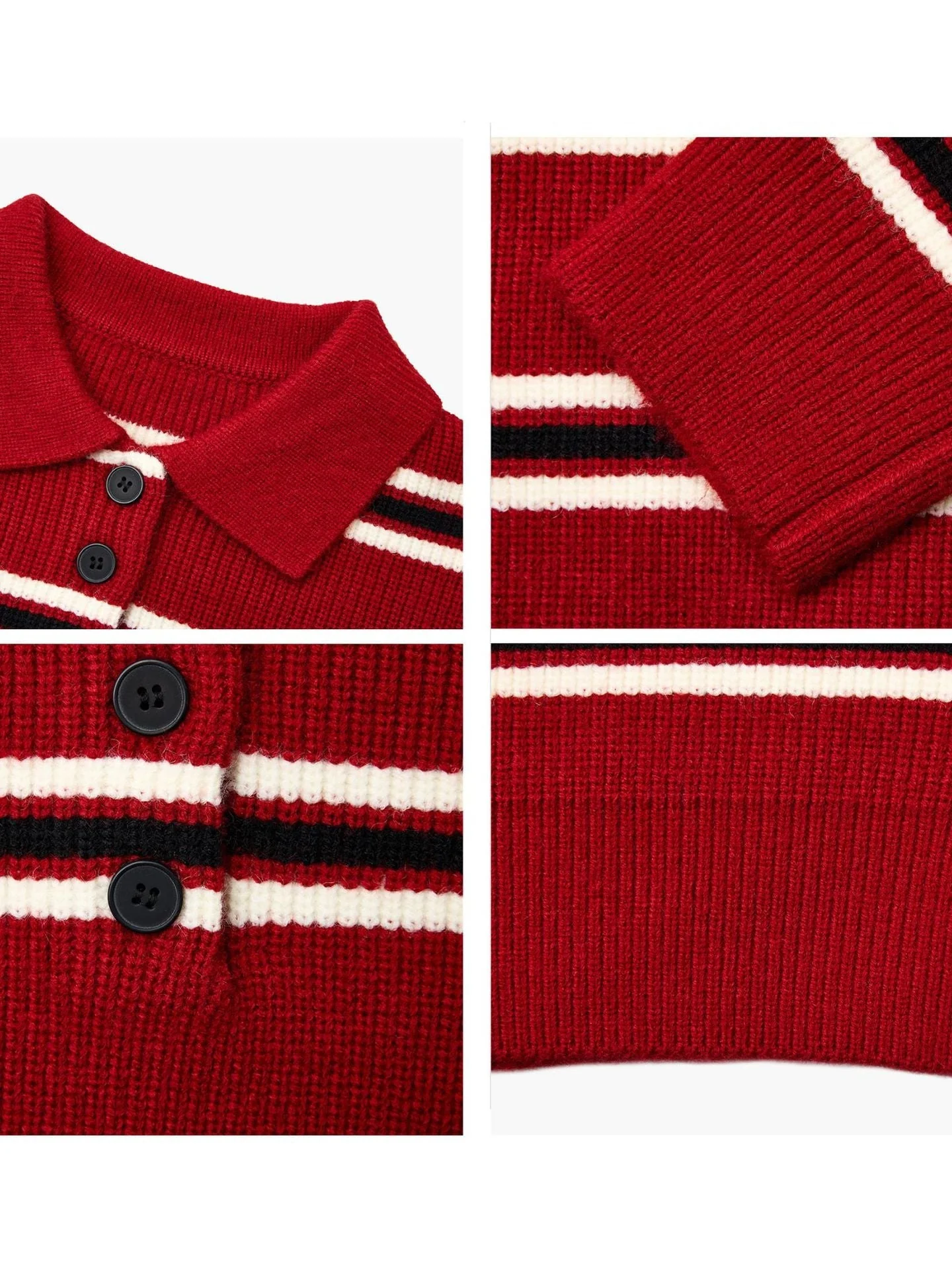 Notch-Collar Striped Sweater - Image 4
