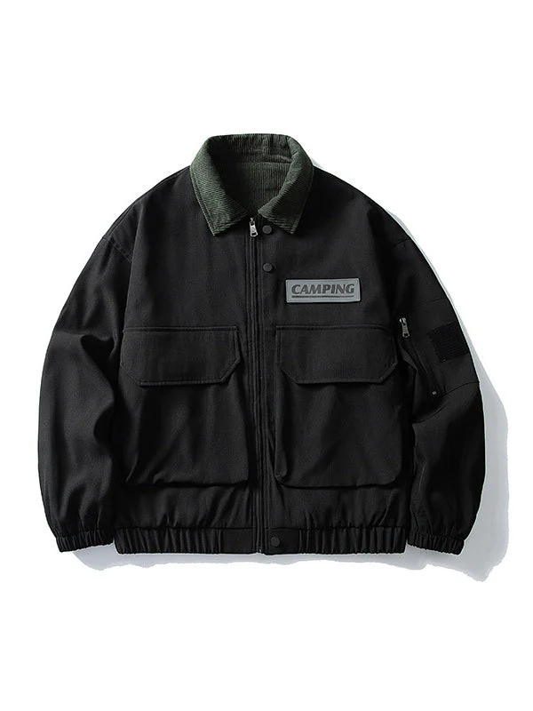 Leisure Multiple Pockets Wasteland Style Retro Lapel Work Jacket - Image 10