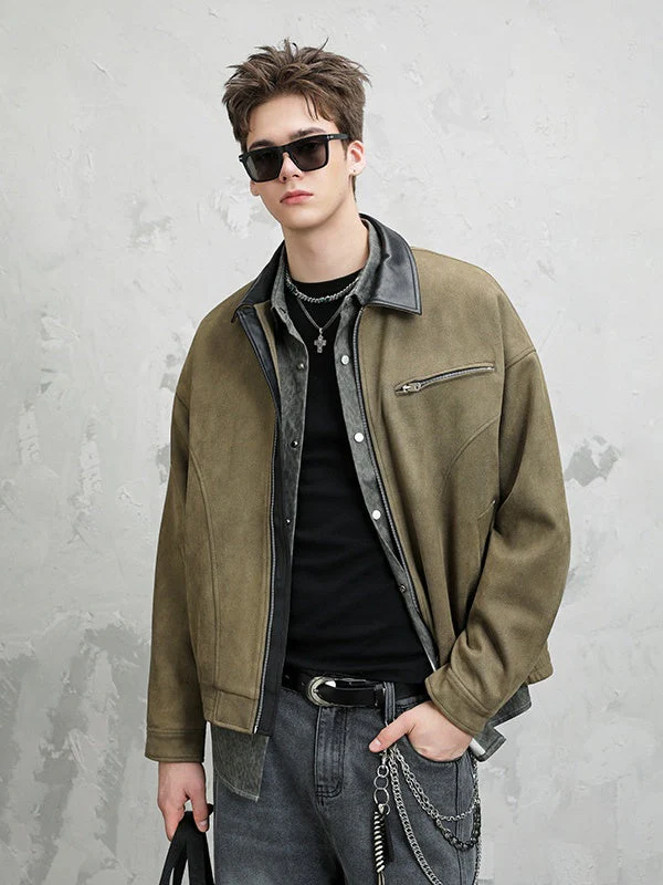 Retro Barn Wind High Street All-match Lapel Flight Jacket - Image 4