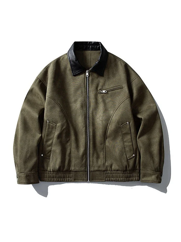 Retro Barn Wind High Street All-match Lapel Flight Jacket - Image 6
