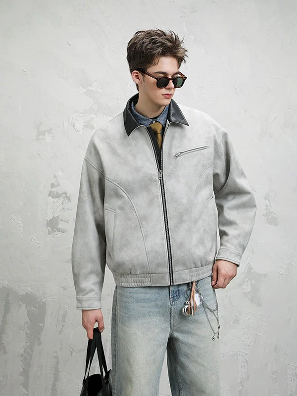 Retro Barn Wind High Street All-match Lapel Flight Jacket - Image 7