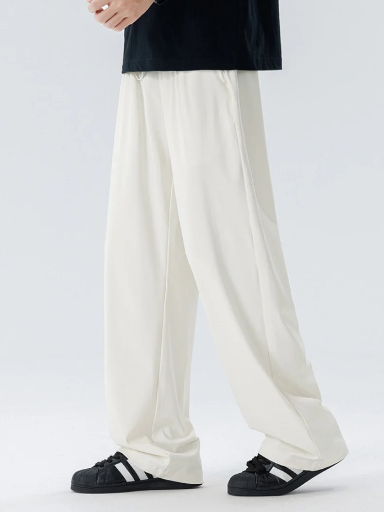 Cool Feeling Lightweight Loose-fit Straight-fit Dress Pants Pants