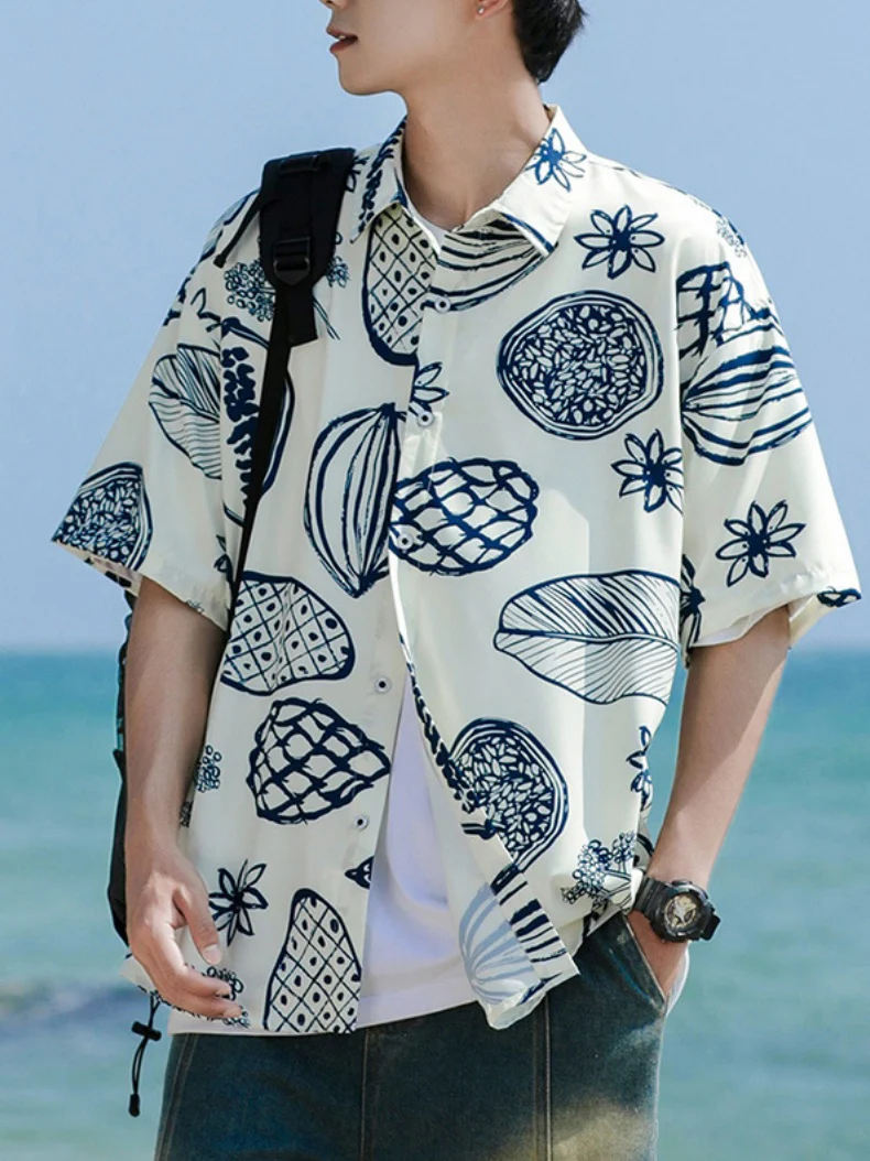 Hawaii Printed Loose-fit Beach Shirts - Image 2