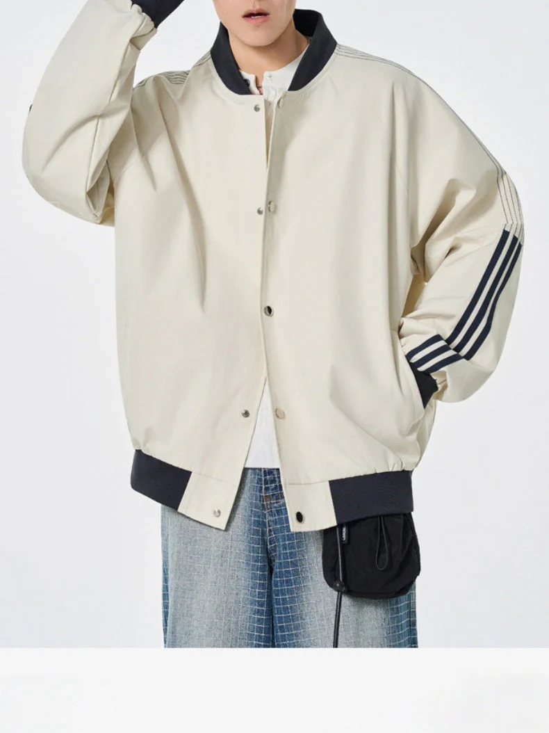 Color Matching Stripes Pilot Jackets - Image 5