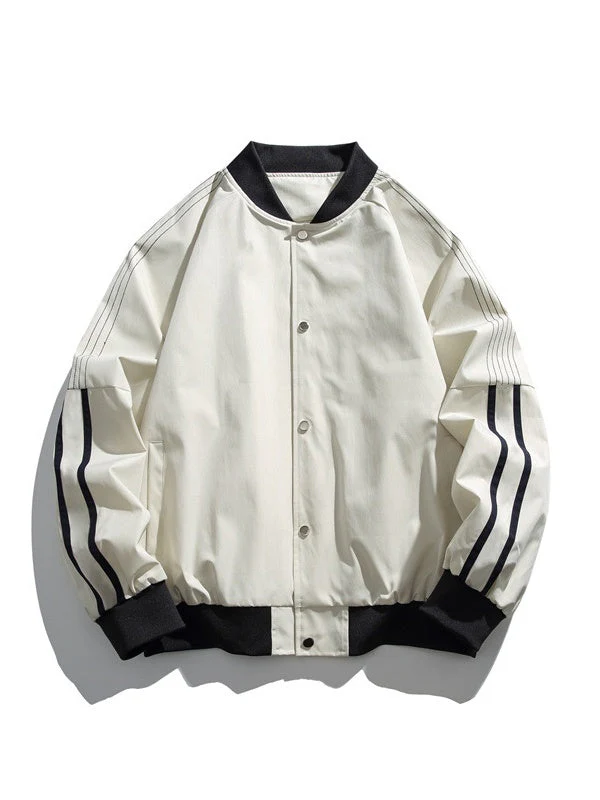 Color Matching Stripes Pilot Jackets - Image 6