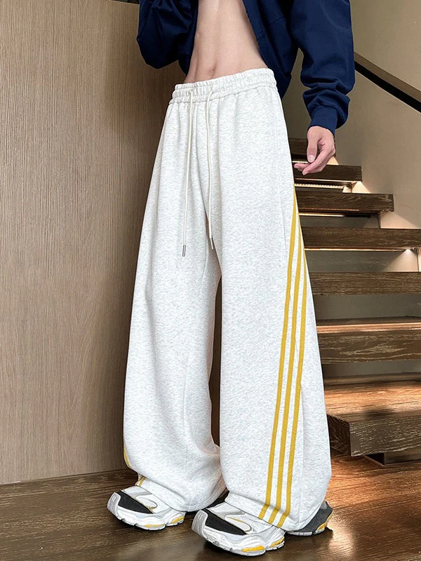 Neutral Color Matching Stripes Pants - Image 4