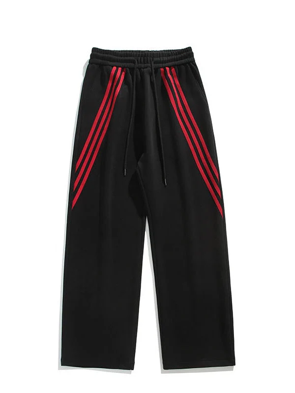 Liber Autumn Neutral wear Color matching Stripes Pants - Image 5