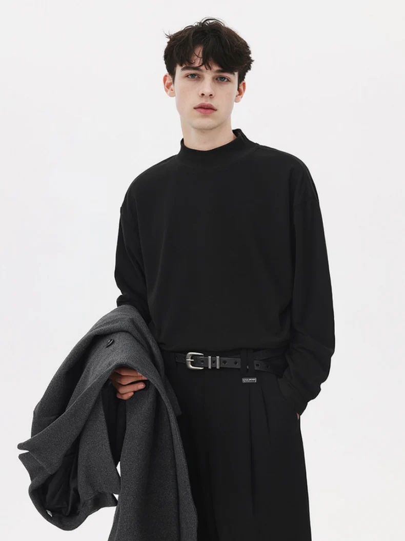 Mock Neck Inner Wear Keep Warm T-shirts