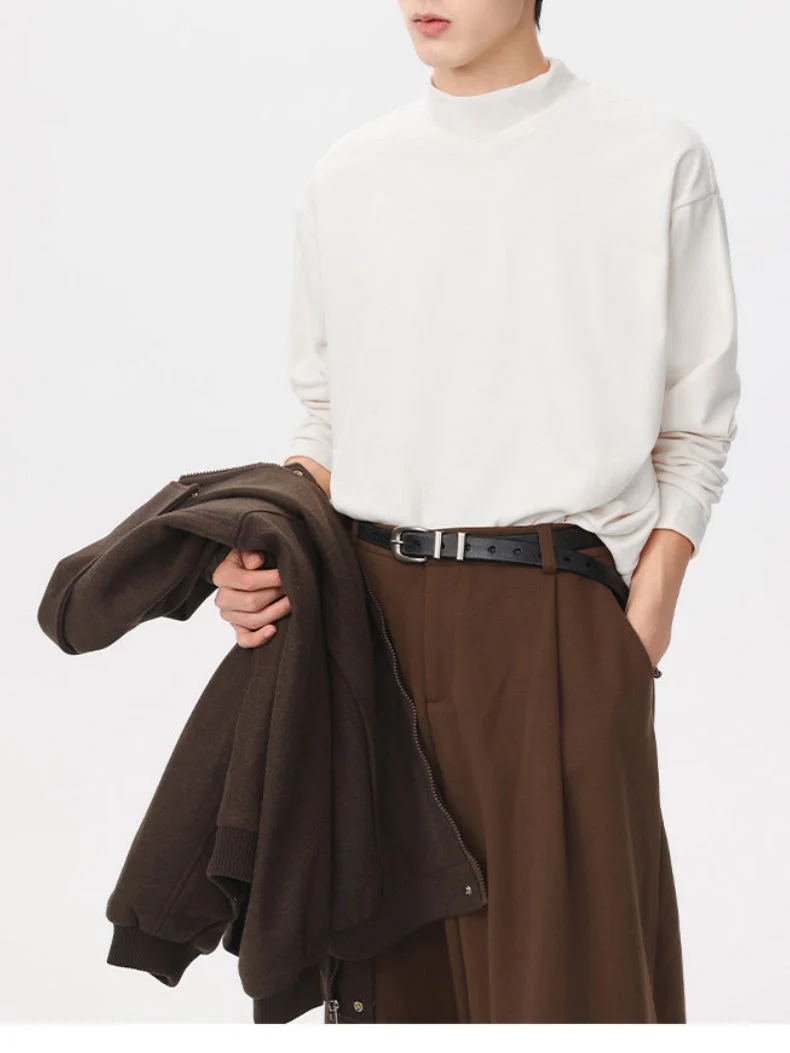 Mock Neck Inner Wear Keep Warm T-shirts - Image 3