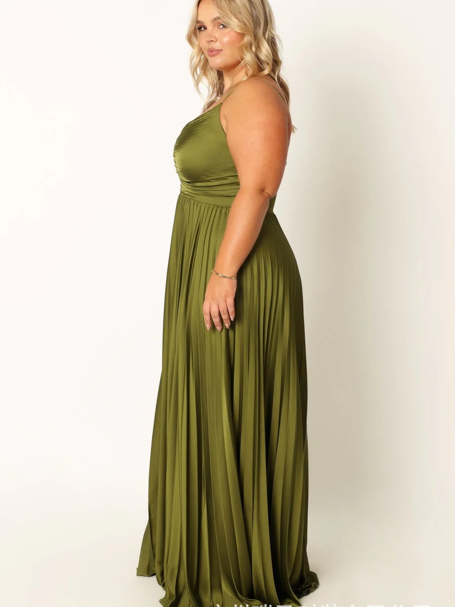 Camisoles Green Formal Dress Crimp Maxi Dresses - Image 11