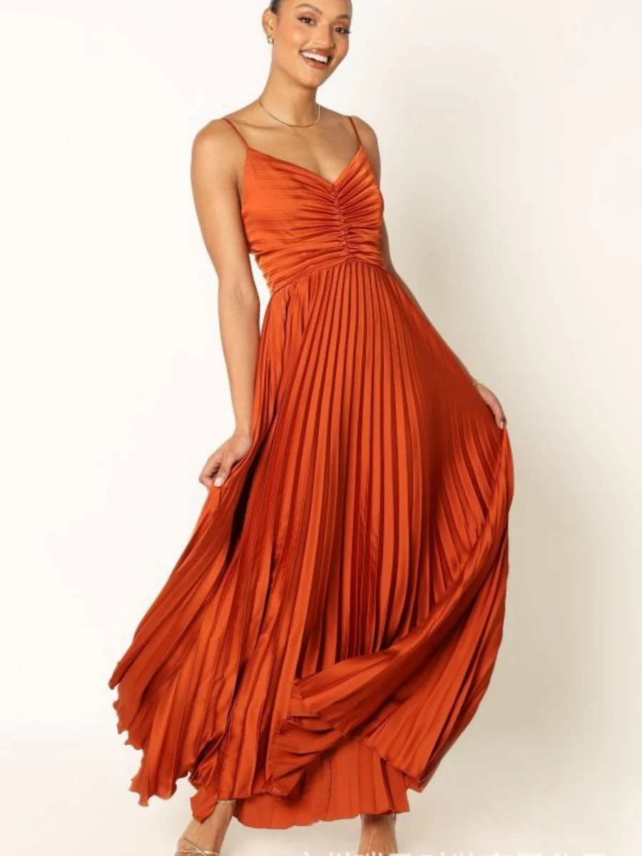 Camisoles Green Formal Dress Crimp Maxi Dresses - Image 15