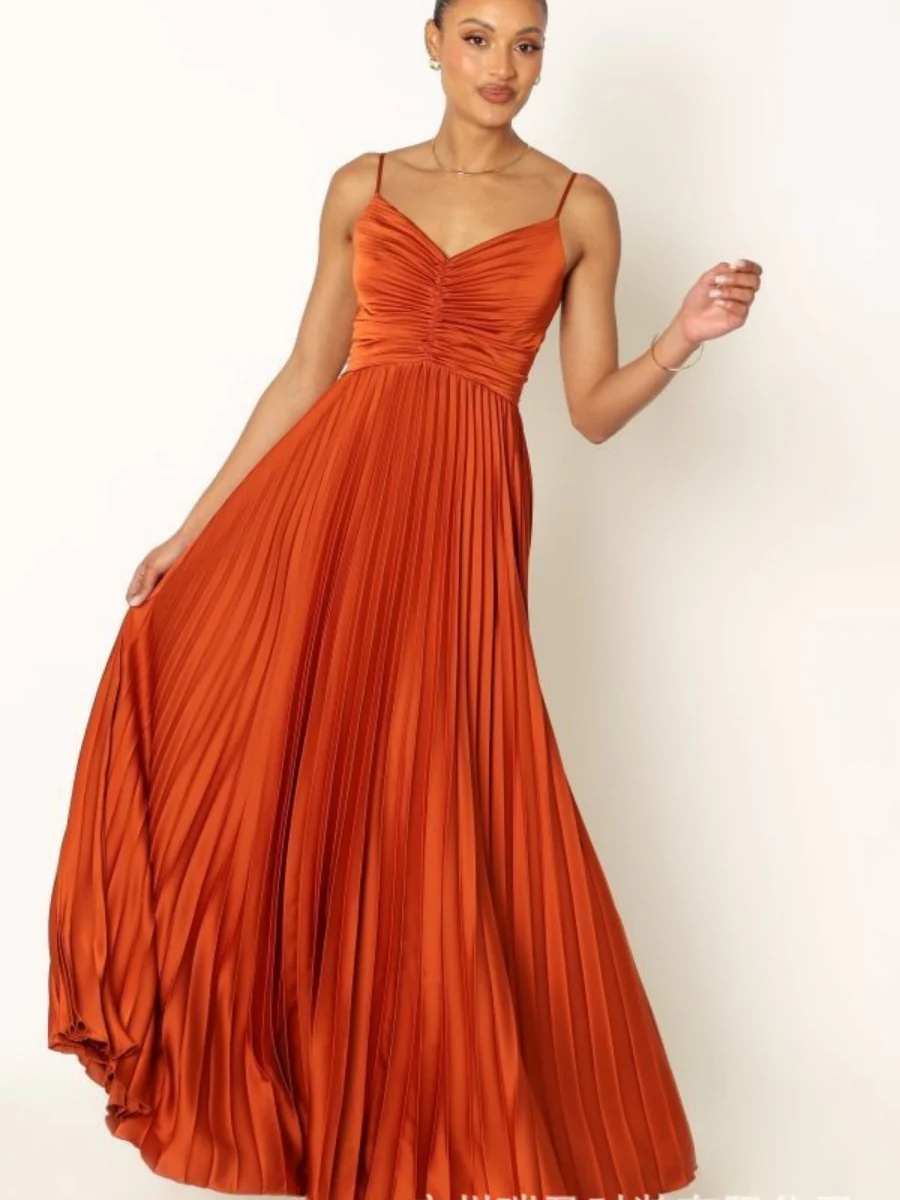 Camisoles Green Formal Dress Crimp Maxi Dresses - Image 16