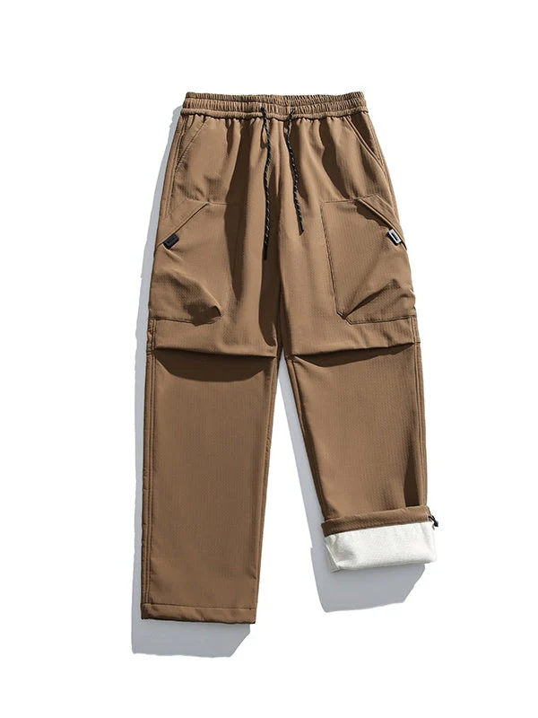 Water Proof Mountain Climbing Windproof Plush Outdoor Sports Tooling Hiking Pants - Image 4