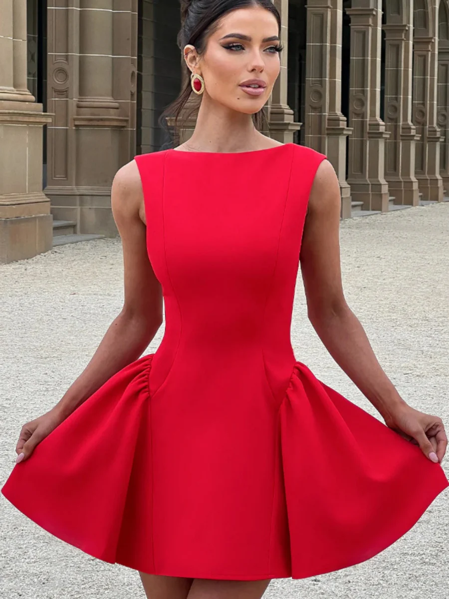 Sleeveless Big Swing Mini&Short Dresses - Image 7