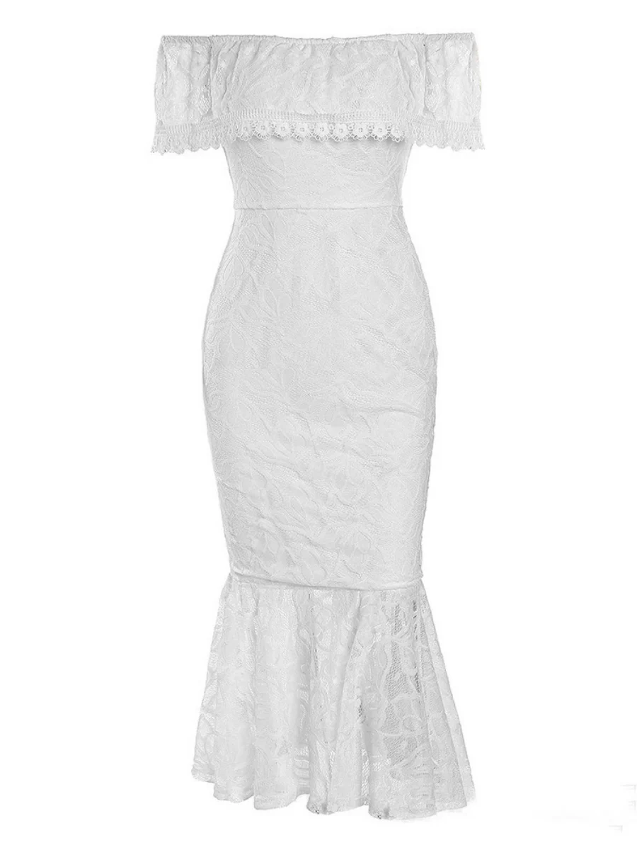 Off Shoulder Lace Wedding Dress Formal Dress Maxi Dresses - Image 4