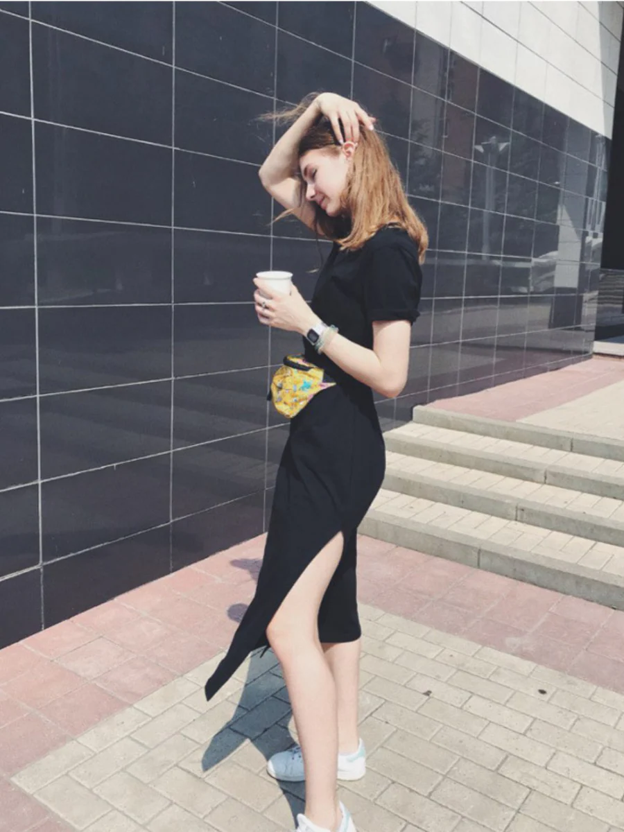 Solid Slit Casual Maxi Dresses - Image 6