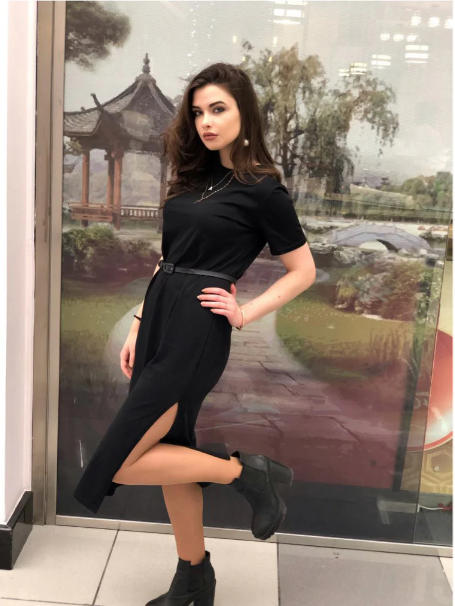 Solid Slit Casual Maxi Dresses - Image 7