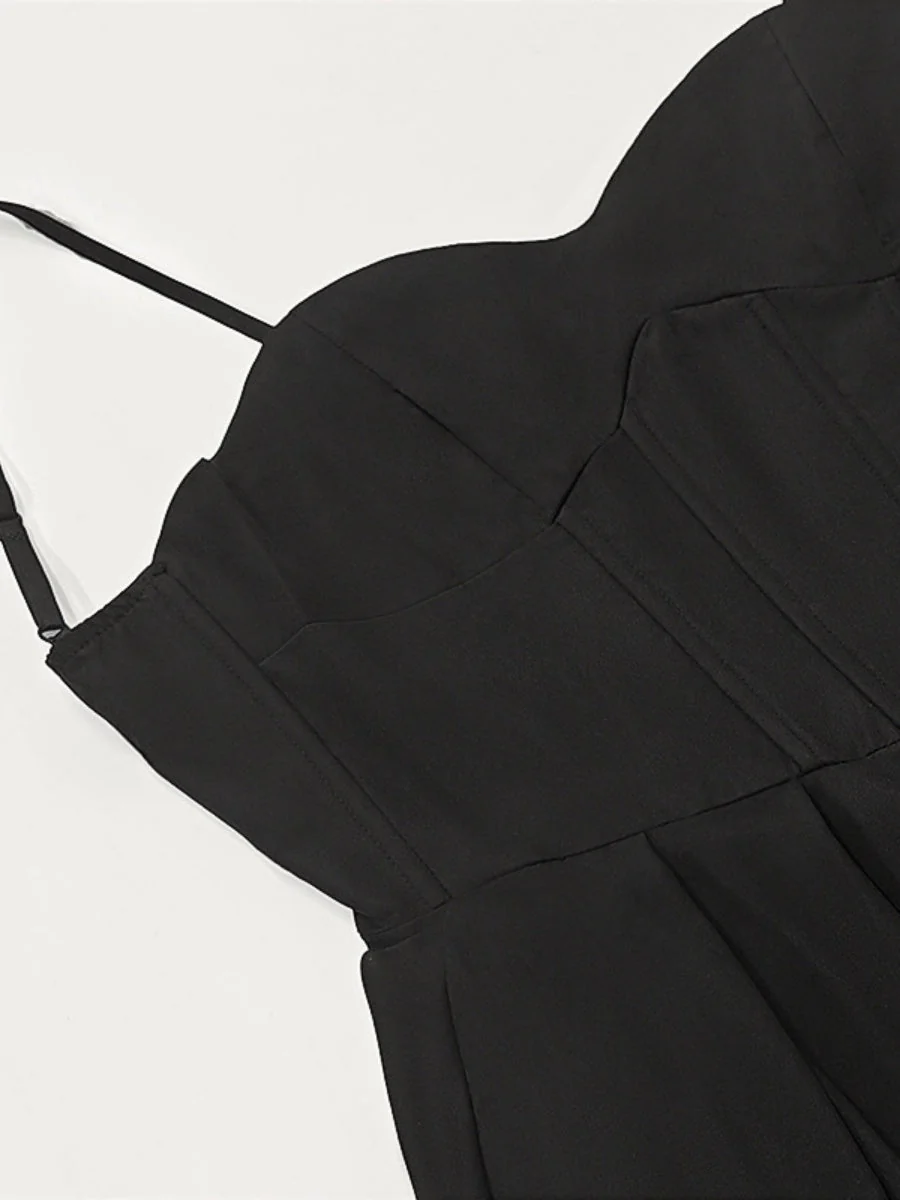 Black Elegant Camisole Formal Dress Maxi Dresses - Image 5