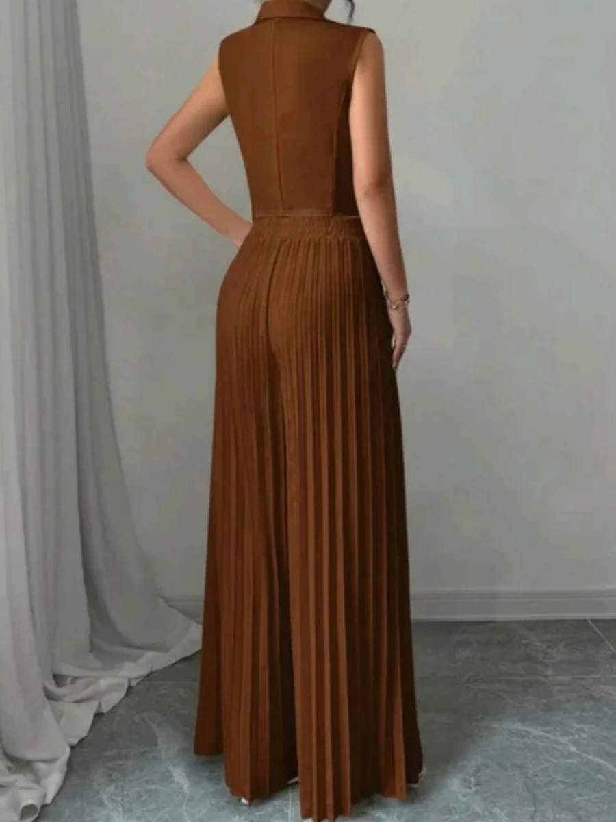 Pleated Pants Vest Grace Commuting Set 2-piece Sets - Image 8