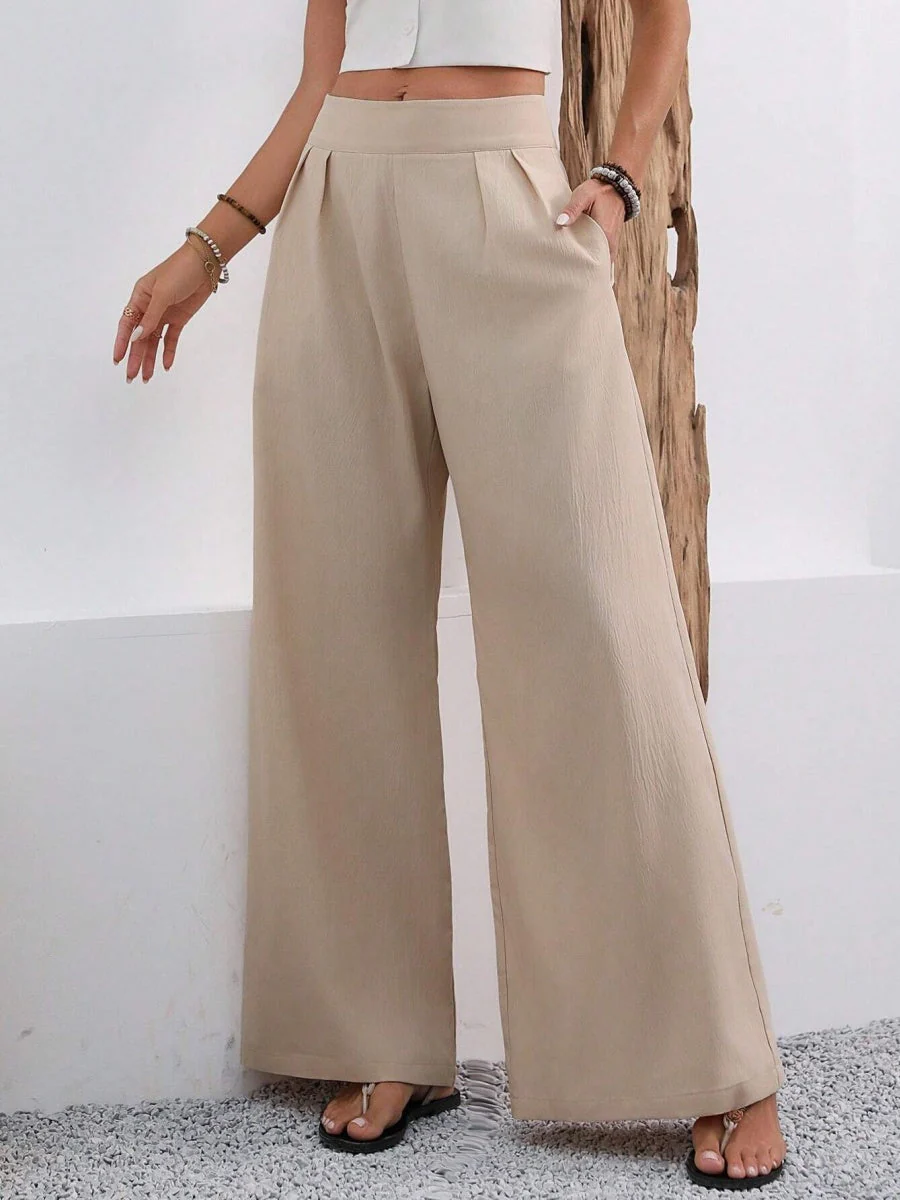 Pocket High Waist Wide Leg Pants - Image 5