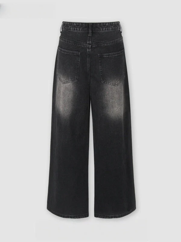 Liber Autumn Neutral wear Hole Jeans - Image 2