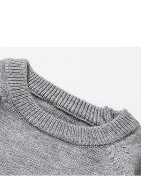 Striped Texture Contrasting Colors Loose Leisure Pullover Sweater - Image 3