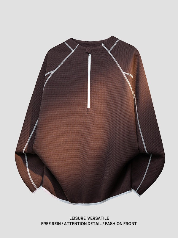Color-blocked Line Loose-fit Sweatshirts&Hoodies - Image 10