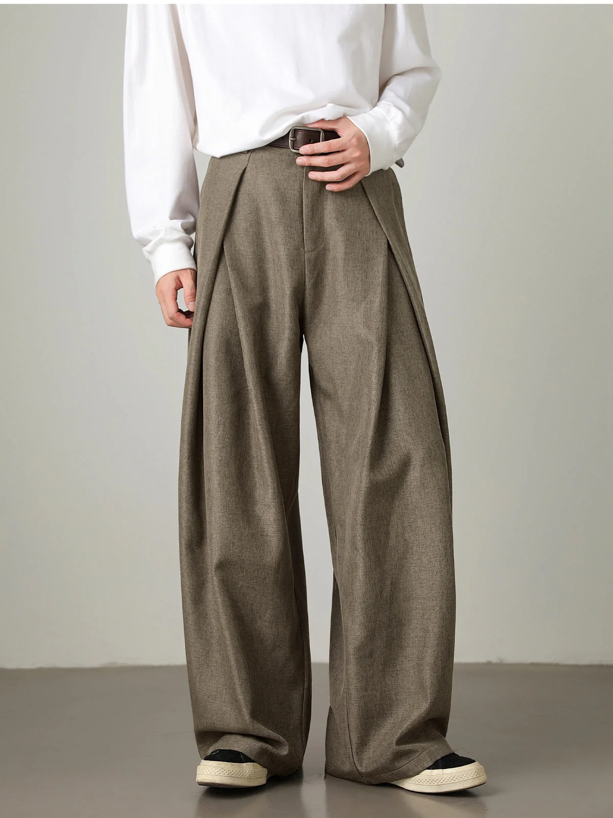 Liber Autumn Men's None Solid Color Pants - Image 6