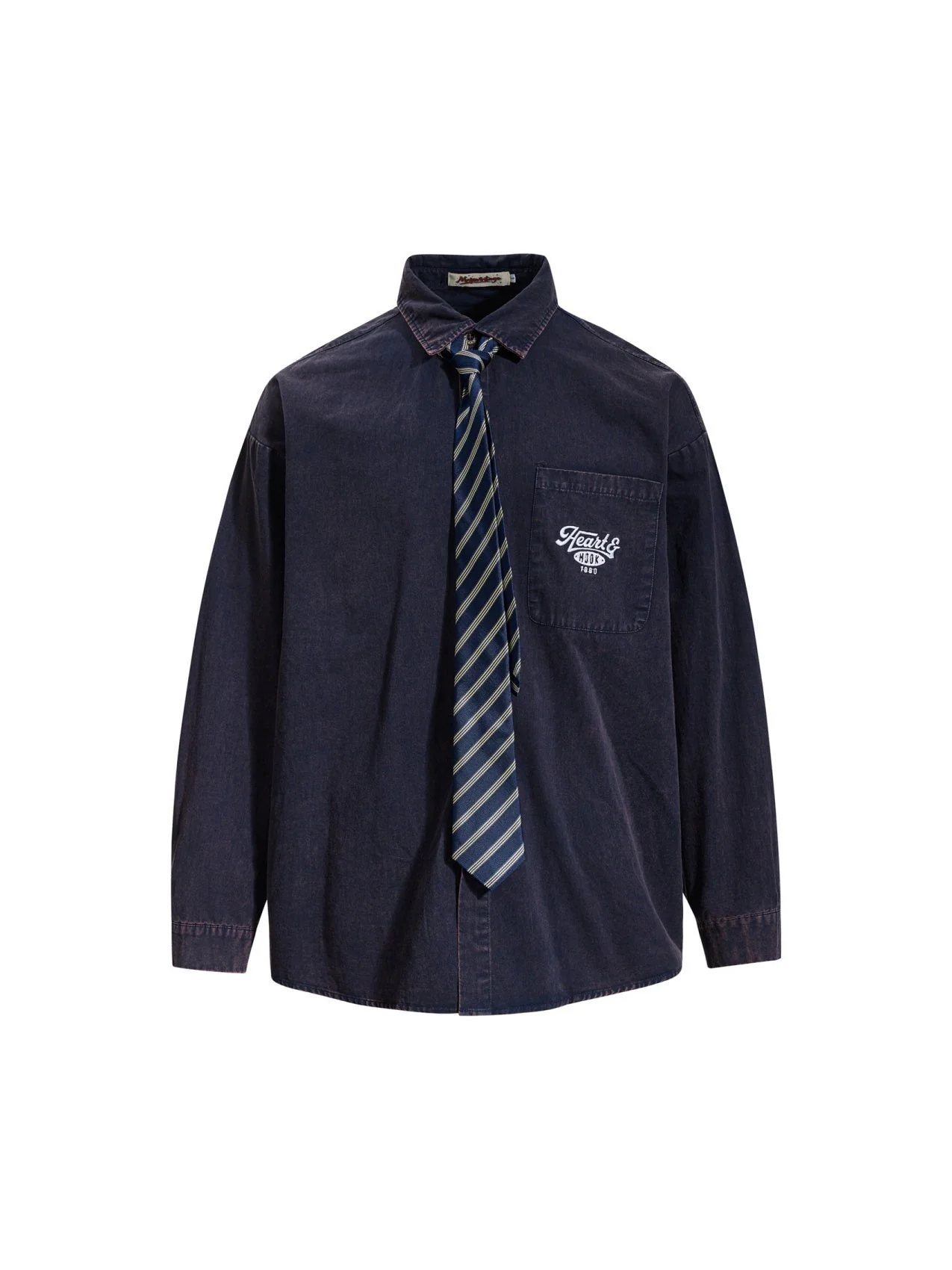 Liber Autumn Neutral wear Tie Plaid Shirts - Image 13