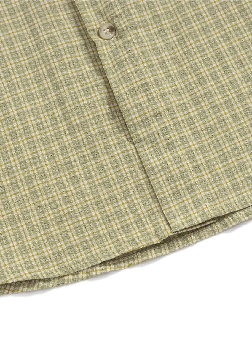 Liber Autumn Neutral wear Fake two pieces Plaid Shirts - Image 11